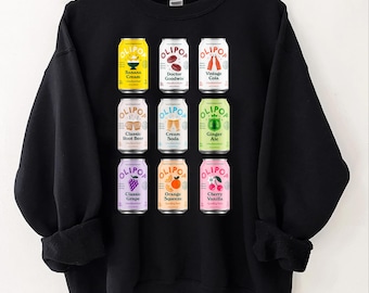 Olipop Cans Shirt | Retro Soda Graphic Tee | Vintage Beverage T-Shirt | Fun Soda Lover Shirt | Trendy Summer Graphic Tee | Olipop Fan Gift