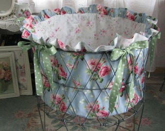 PDF naaien e-patroon/zelfstudie voor mandvoering voor rond vouwen vintage draadwasmand - direct downloaden