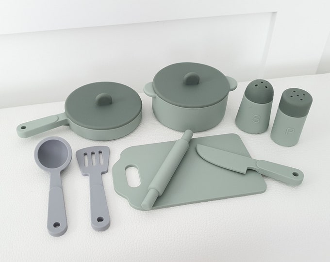 Silicone Kitchen Play Set - Green