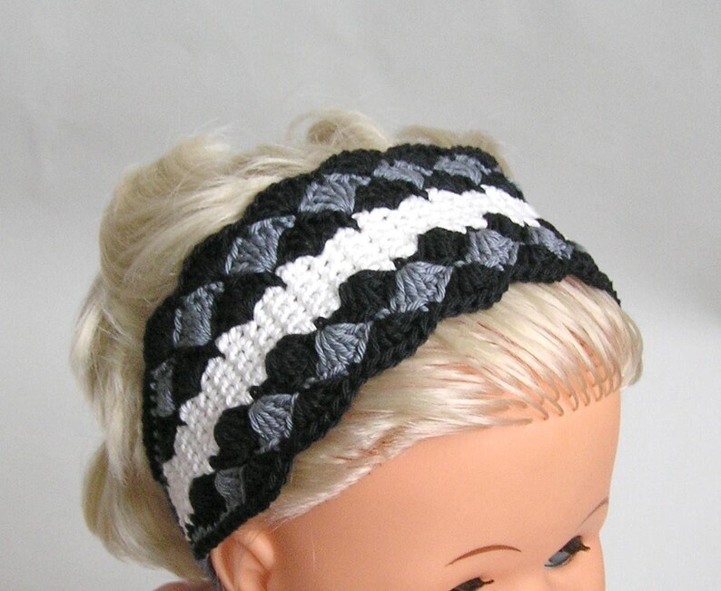 Crochet headband pattern in PDF Seashells pattern for adults image 2