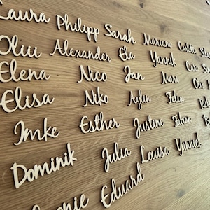 Tischdeko Hochzeit, Namensschild Gäste, Sitzordnung Hochzeit, Tischkarten personalisiert