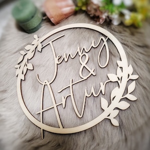 personalized wooden ring wedding, personalized gift for the bride and groom, wedding decoration