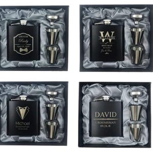 personalized hip flask, best man gift, Father&#39;s Day gift, wedding gift