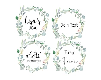 personalized JGA tattoos, bridal tattoo, individual wedding tattoos, custom tattoo, bridal party adhesive tattoos
