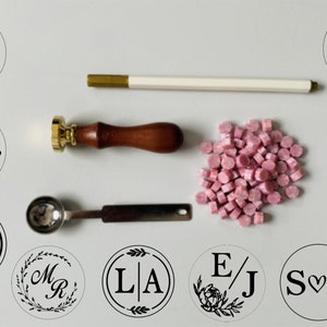 Siegel Set mit eigenem Logo, personalisiertes Siegel, Hochzeit, Einladungskarten stempel, save the date, wachsstempel, Petschaften, wedding