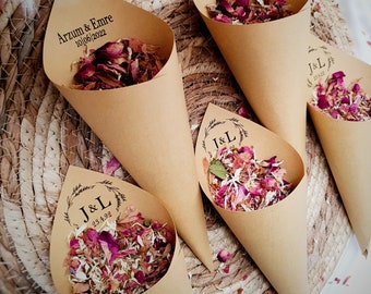 dried flowers personalized, flower confetti wedding, natural confetti, biodegradable, environmentally friendly