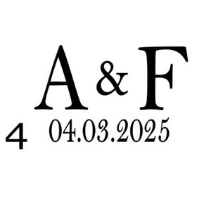 May include: A graphic design featuring the black serif letters A and F separated by an ampersand. Below the letters, the number 4 is positioned to the left of the date 04.03.2025, all rendered in a clean black font against a plain white background.