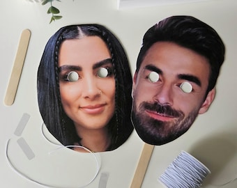 Personalized photo masks for bachelorette parties – face mask with your own photo, bachelorette party, birthday, wedding, party mask with face