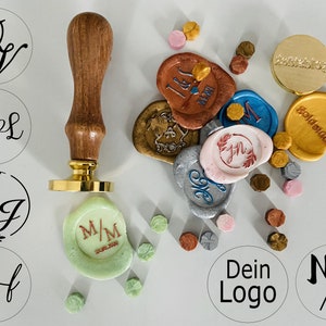 Siegel mit eigenem Logo, personalisiertes Siegel, Hochzeit, Einladungskarten stempeln, save the date, waxstamp, DIY, retro stamp, wedding