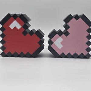 Pudełko do przechowywania Pixel Heart – prezent dla retro gracza, pojemnik drukowany w 3D, walentynki, wystrój dla geeków, organizer dla nerdów