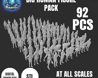 Paquete de figuras humanas grandes 1/64 1/18 1/24 Y MÁS / Paquete de figuras / Figura Stl