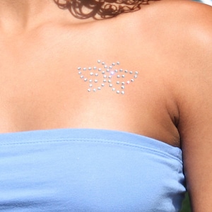 Swarovski Crystal Temporary Tattoo Butterfly Tattoo Body Jewels Face Tattoo for Festivals & Raves