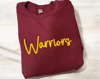 Custom 3D Embroidered Crewneck | School Spirit | Sweatshirt | Gift Ideas | High School | College | Embroidery