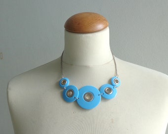 Baby blue chunky necklace