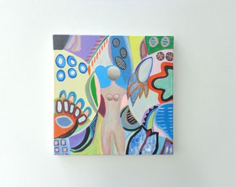 Abstract  art, original art, original painting, abstract nude
