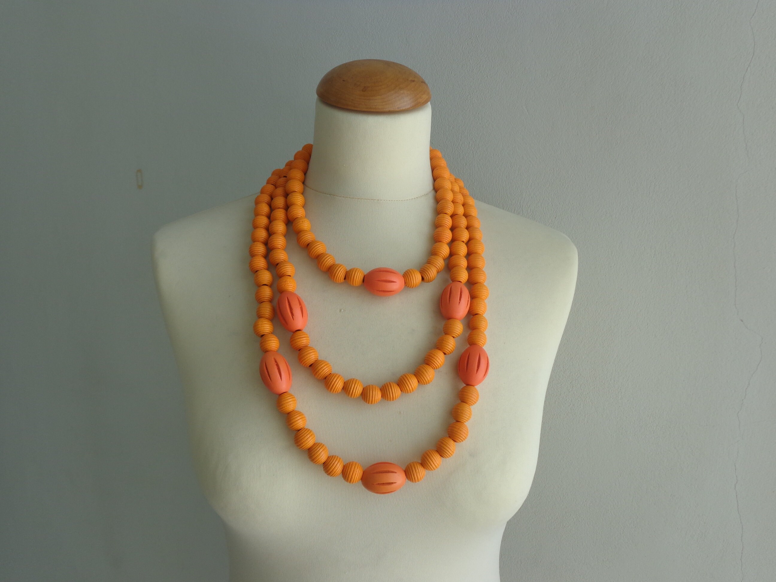 Long orange necklace Clearance