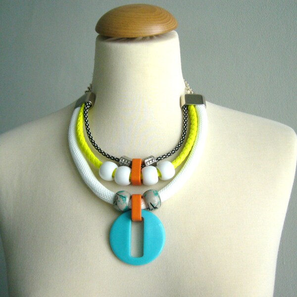 Tribal statement colorful necklace