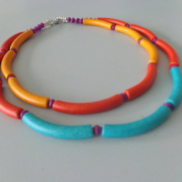 Let's do colours necklace, Colorful bib necklace