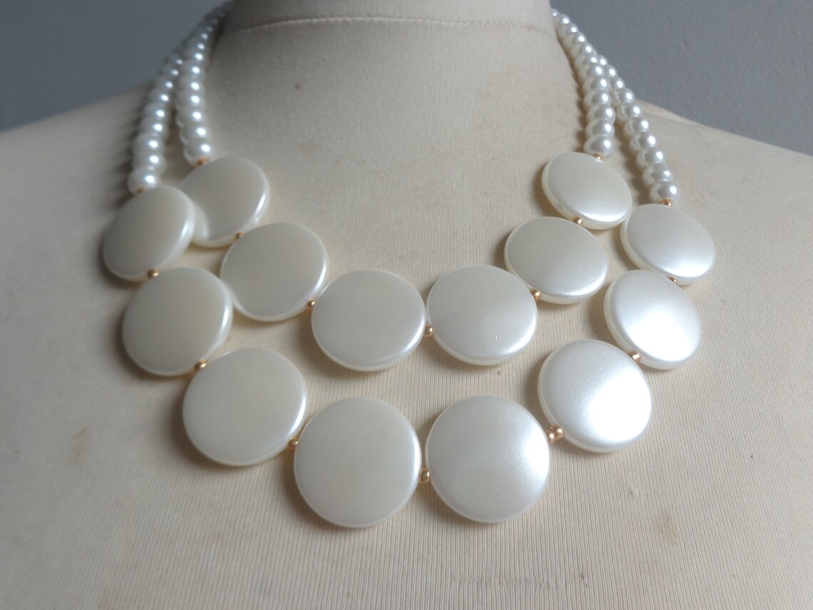 Statement Pearl and Bead Necklace