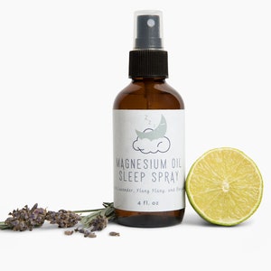 Magnesium Oil Sleep Spray, Replenish Magnesium, Sleep Spray with Lavender, Ylang Ylang, and Bergamot