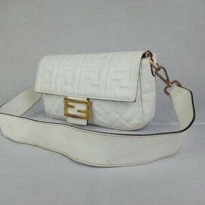 Pre-owned fendi Baguette white leather bag. - Etsy 日本