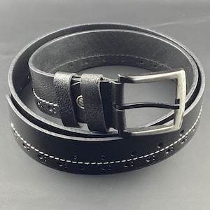 Leather Belt, Classic Brown Casual HANDCRAFTED 100% FULL GRAIN Leather Belt Made in Turkey. Gift for him, Gift for Dad No:K009