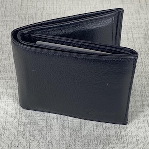 Cartera de cuero con cremallera hecha a mano / Cartera pequeña para tarjetas de crédito / Monedero pequeño de cuero / Cartera grabada para regalo / Cartera de cuero para hombre N.º: C002