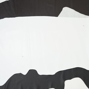 Cuero de anilina blanco * Pieles de cuero de flor op – Acabado liso, perfecto para la fabricación de carteras y bolsos * 1,2-1,4 mm Cuero Premium No:A027