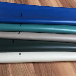 Blue Anilin Leather*Natural Tan Leather Hide – Ready to Use, Ideal for Personalized Projects * 1.1-1.2 mm Premium Leather No:A035