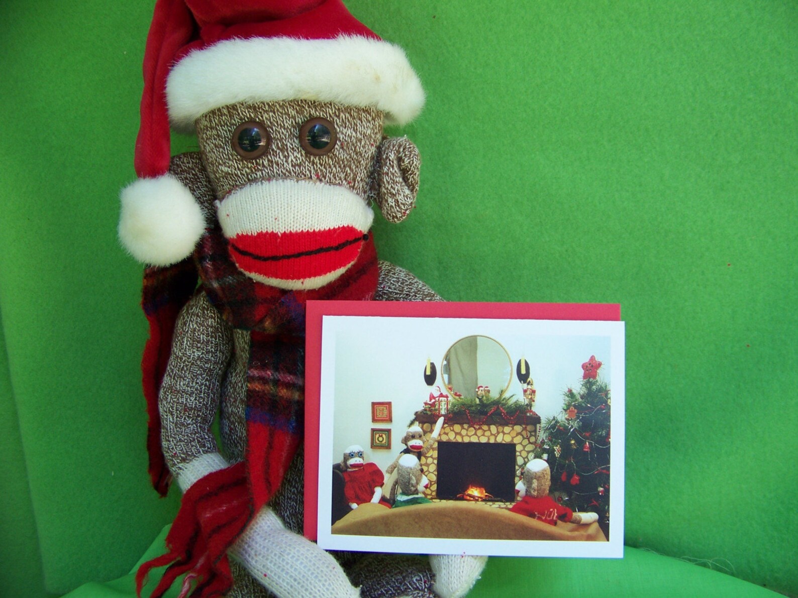 Monkey Moments Sock Monkey Christmas Card H25 Etsy