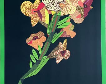 絵画 Jonas Wood Poster Jonas Wood Yellow Flower with Lines 2 Poster | Gagosian Shop
