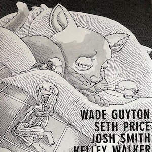May include: The New Yorker magazine cover from January 23 & 30, 2006, features a black and white illustration of a cat sleeping on a bed with a person in pajamas. The cover includes the names Wade Guyton, Seth Price, Josh Smith, and Kelley Walker.