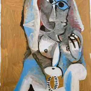 Picasso woman with book - Etsy 日本