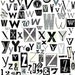 Printable Digital Alphabet Black White Grey Series, A to Z, 1-10 ...