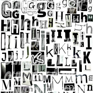 printable digital alphabet black white grey series a to z etsy