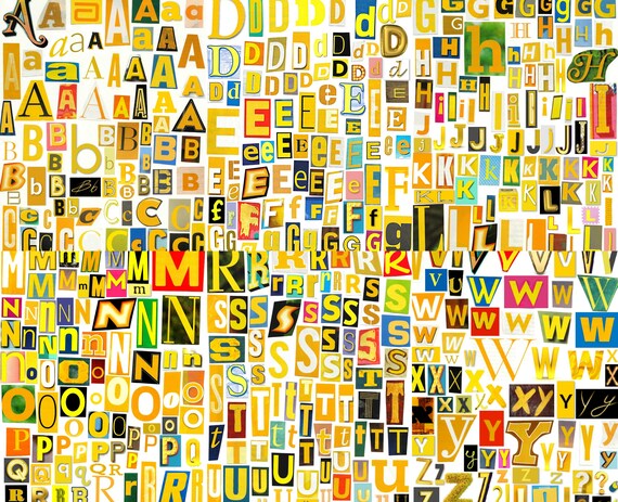 printable digital alphabet yellow series a to z symbols etsy