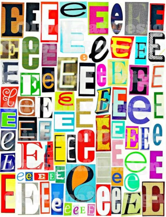 multicolor single letter e e printable digital single letter etsy australia