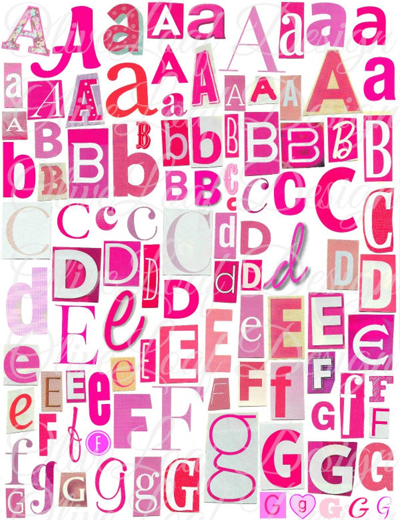 pink printable digital alphabet a to z symbols and numbers etsy