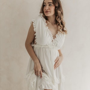 Robe blanche à volants Tamara, robe pour séance photo