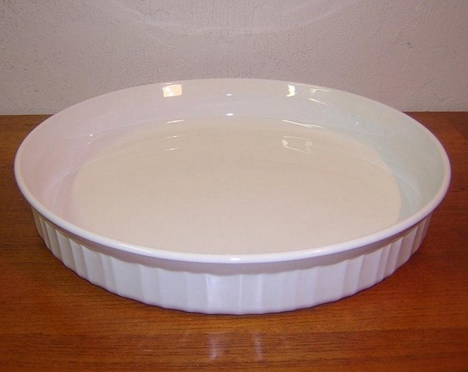French White Quiche Pan 10.5 In. Corning Ware Pyroceram F3B Etsy