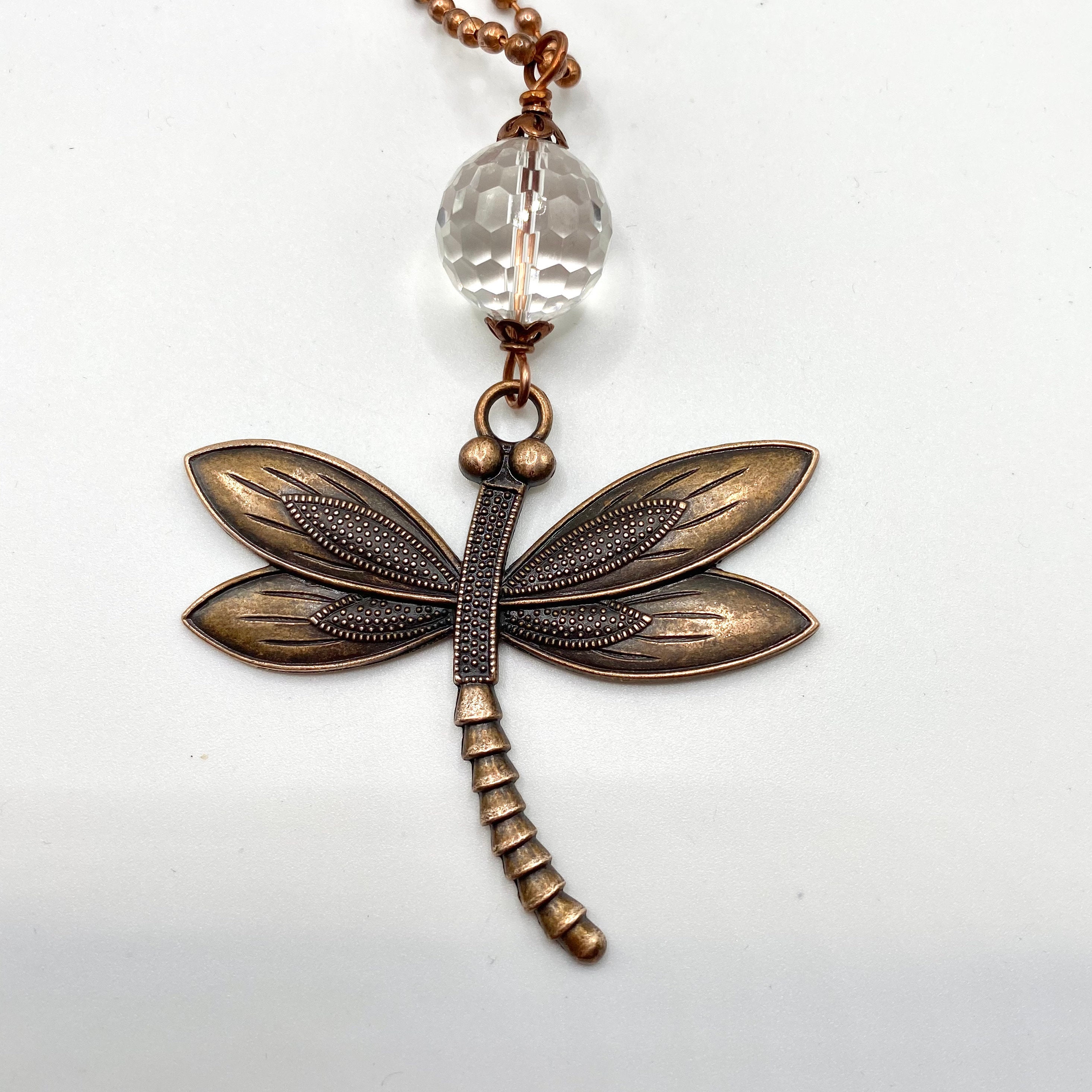 Collier Créateur Libellule En Alliage Cuivré - Marc Labat - Occasion Bon État