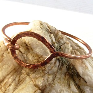 Heavy copper wire handcrafted handmade bangle bracelet