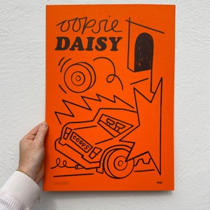 Oppsie Gänseblümchen | A3 Risograph Druck | Plakat