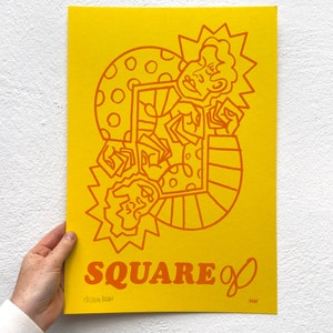 Square Go | A3 Risograph Print | Poster
