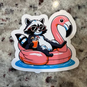Raccoon Sticker | Funny Sticker | Summer | Custom Sticker | Feral Sticker | Cute Sticker | Raccoons
