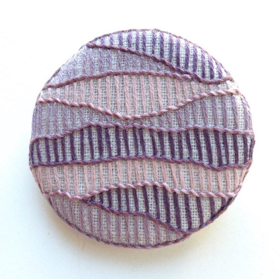 Items similar to wearable art pin hand embroidered brooch by bobetsy on