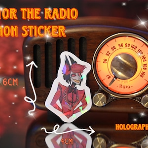 Alastor Holographic Sticker - Hazbin Hotel