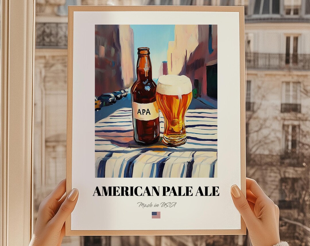 American Pale Ale (APA) Beer Poster, US Bar Decor - Etsy