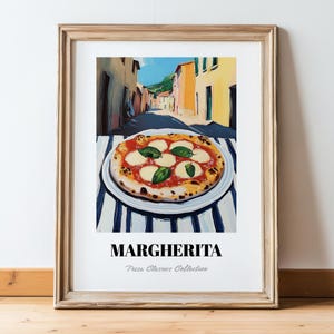 Margherita, Pizza italiana, Festa delle fragole, Margherita, Pizza Art, Poster per sala da pranzo