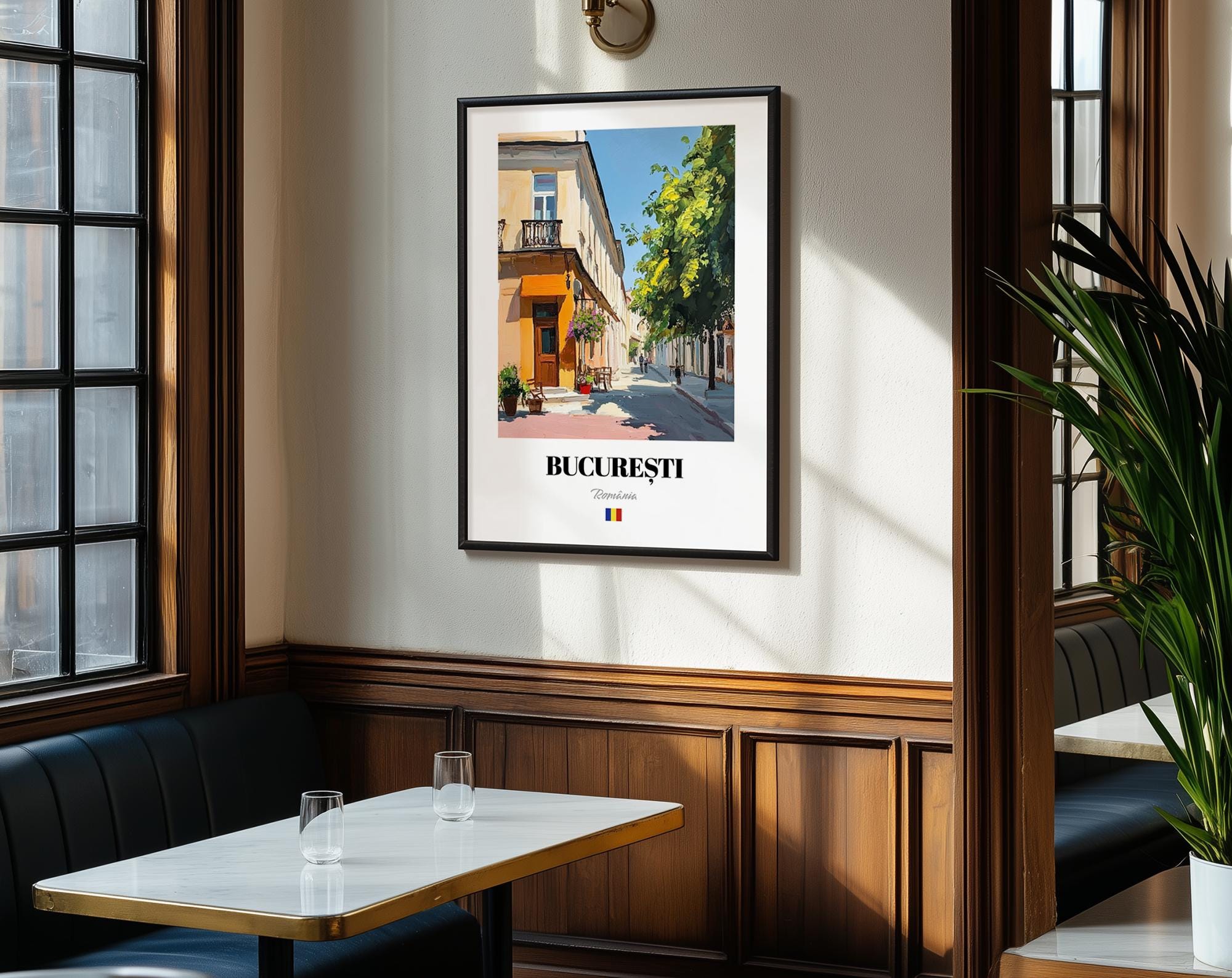 ブカレスト ルーマニア アートプリント、都市景観の油絵複製 - Etsy 日本